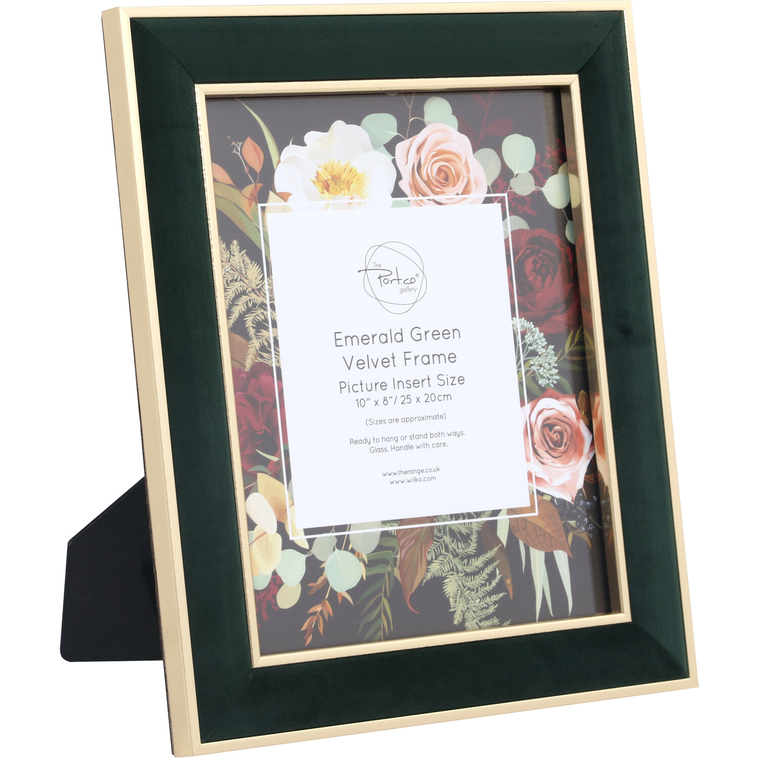 Emerald Green Velvet Frame - Green / 10 x 8in Image 2