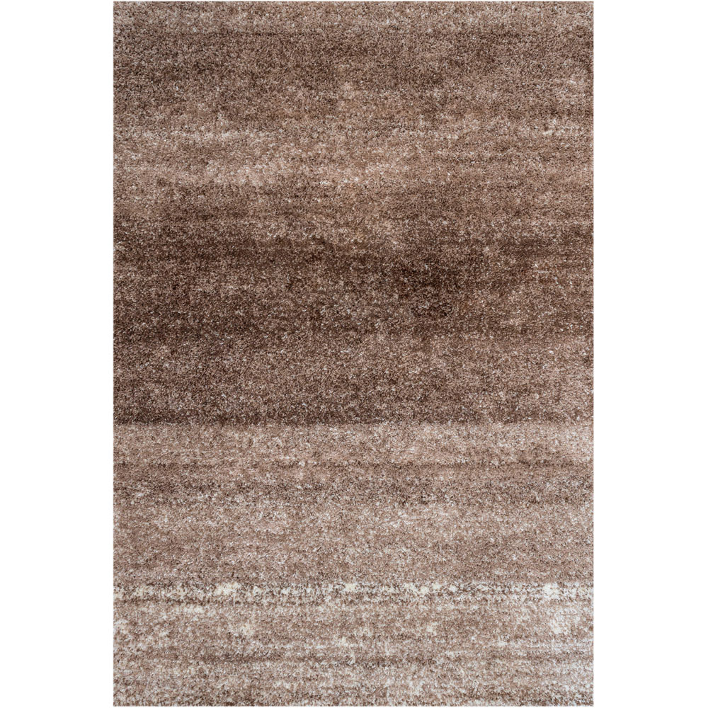 Kukoon Alder Stripe Beige Shaggy Rug 200 x 290cm Image 2