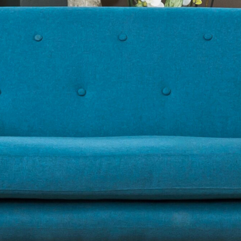 Lynwood 2 Seater Teal Fabric Sofa Image 3