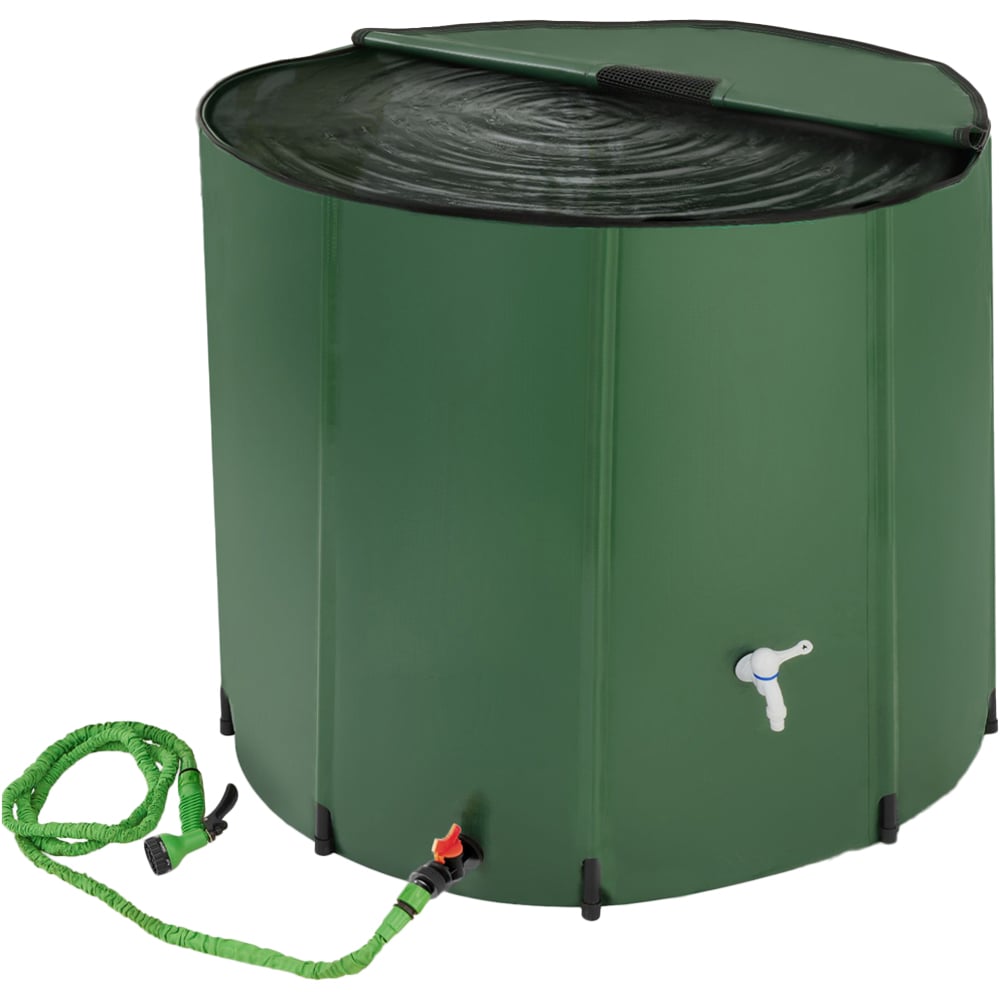 tectake 750L Green Water Butt Image 1