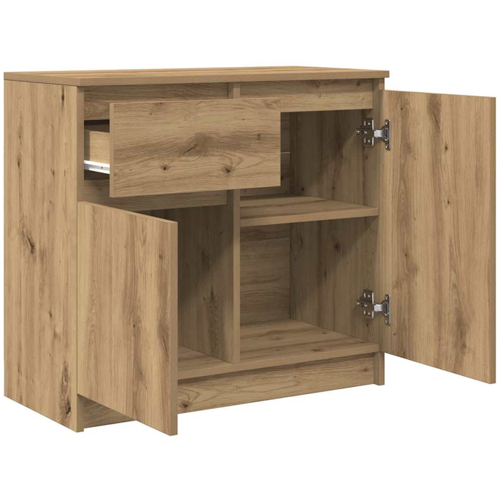 vidaXL 2 Door Single Drawer Artisan Oak Sideboard Image 5