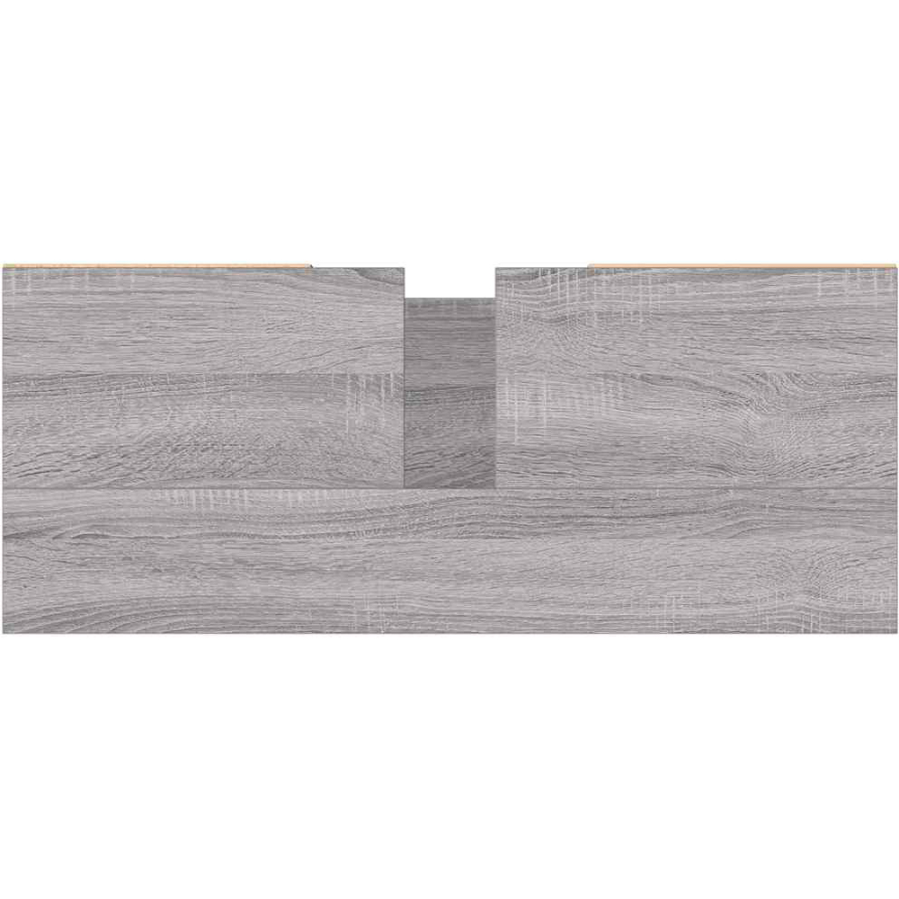 vidaXL Single Door 4 Shelf Grey Sonoma Freestanding Under Sink Bathroom Cabinet Image 5