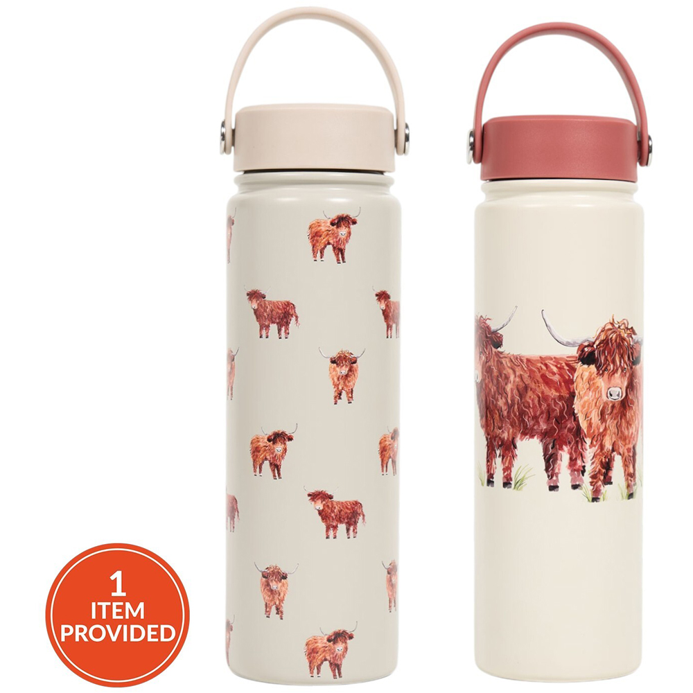 Highland Cow Stainless Steel Bottle with Lid Image 5