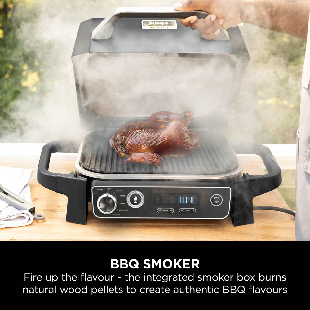 Ninja Woodfire OG701UK 7 in 1 Outdoor Electric BBQ Grill and Smoker Image 8