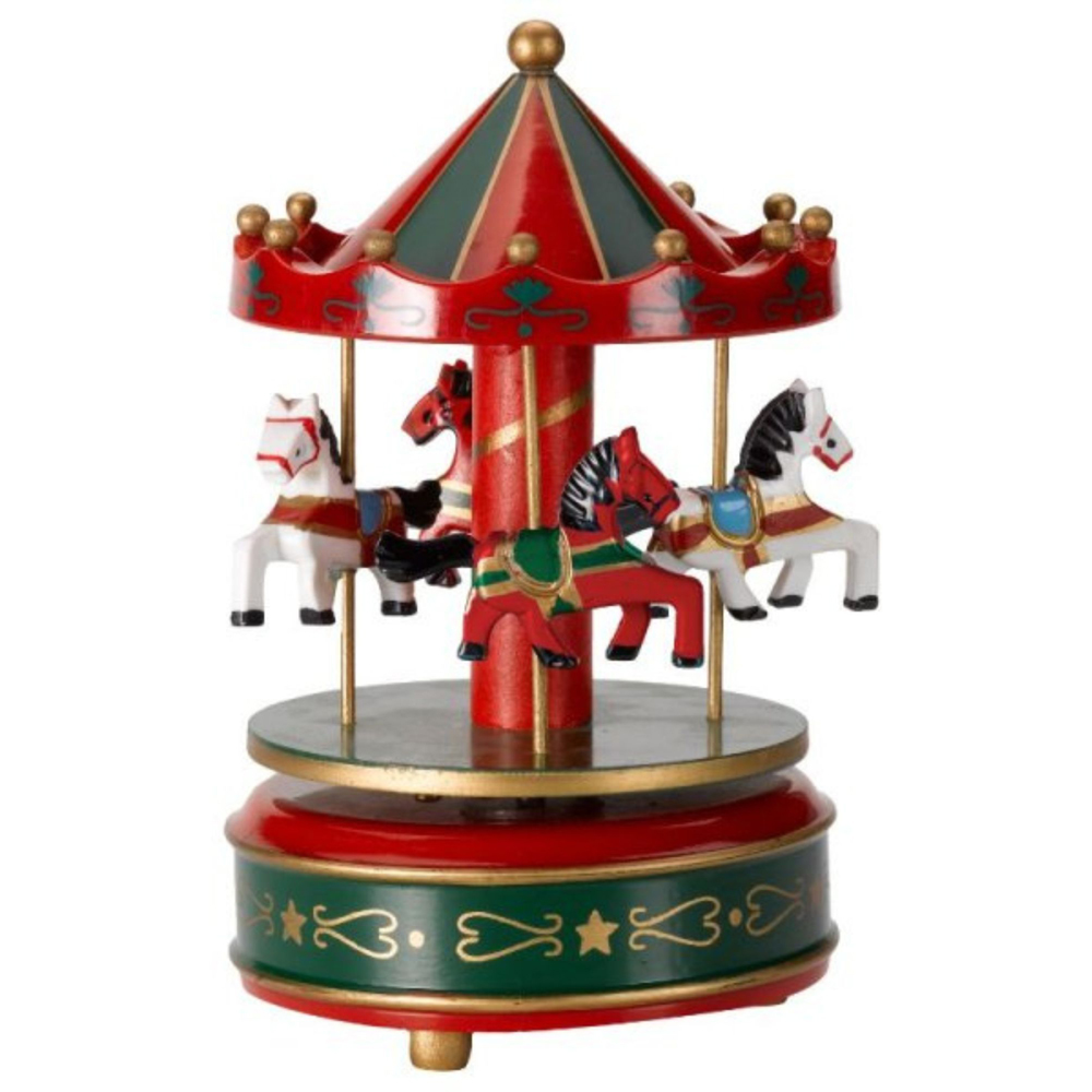 Samuel Alexander Wind Up Musical Carousel Christmas Decoration 18cm Image 1