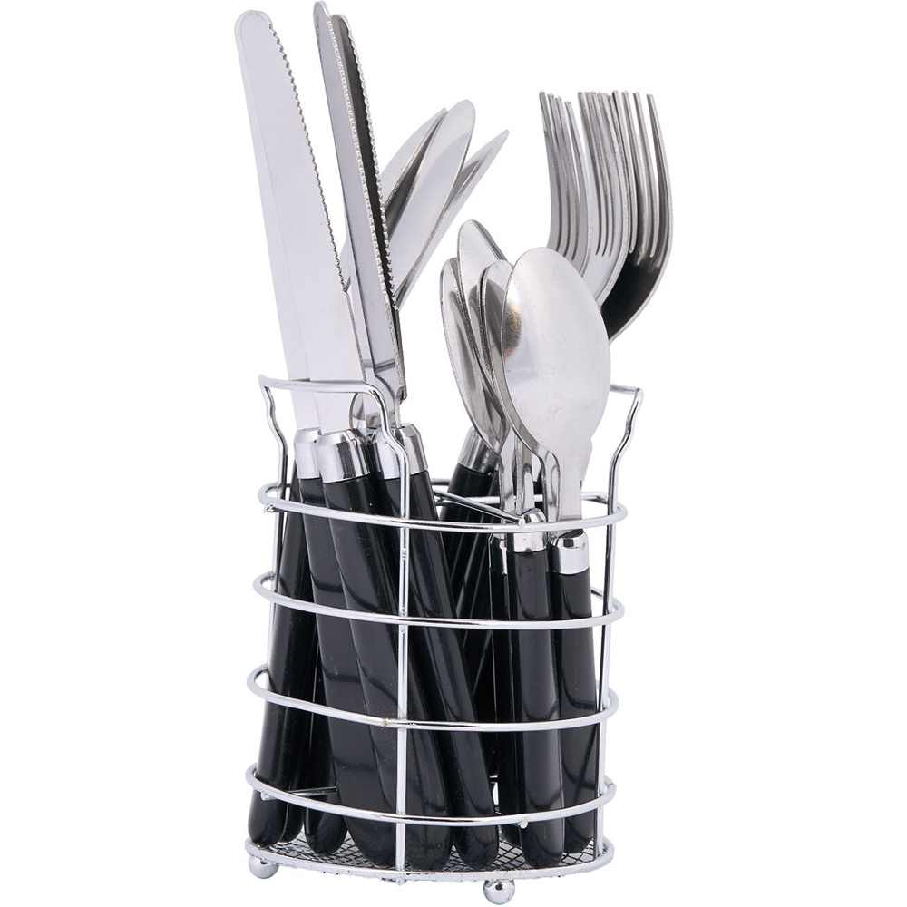 Essentials 16 Piece Cutlery Set with Caddy Chrome Image 5