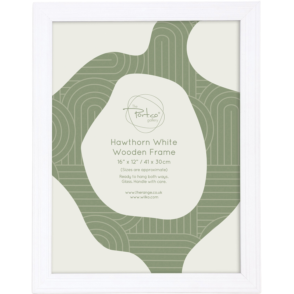 Hawthorn Wooden Plain Photo Frame White 16 x 12 inch Image 1