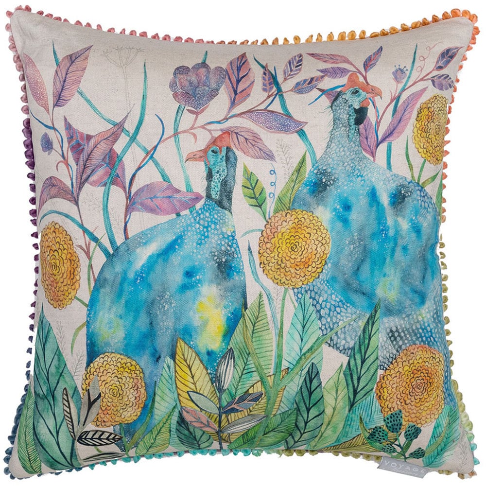 Voyage Maison Tilda and Faye Linen Printed Feather Rich Cushion 50 x 50cm Image 1