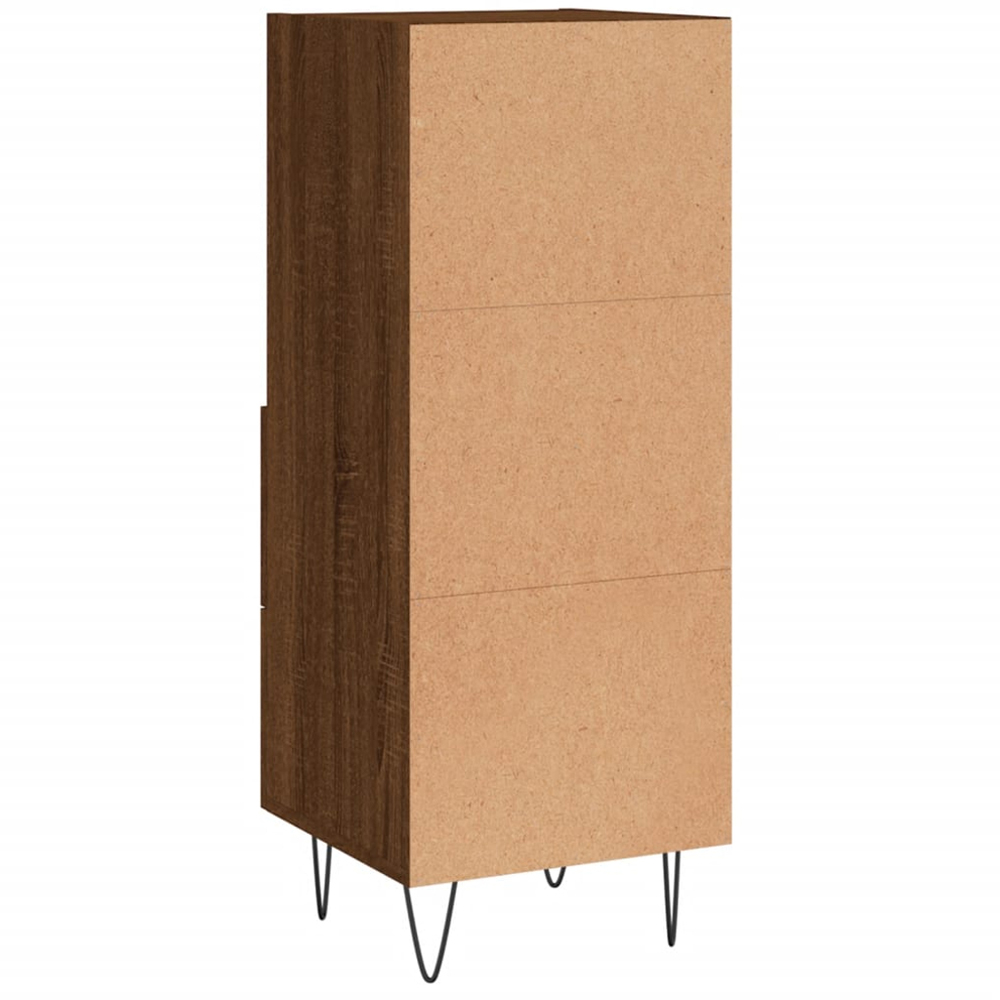 vidaXL 2 Drawer 2 Shelf Brown Oak Sideboard Image 8