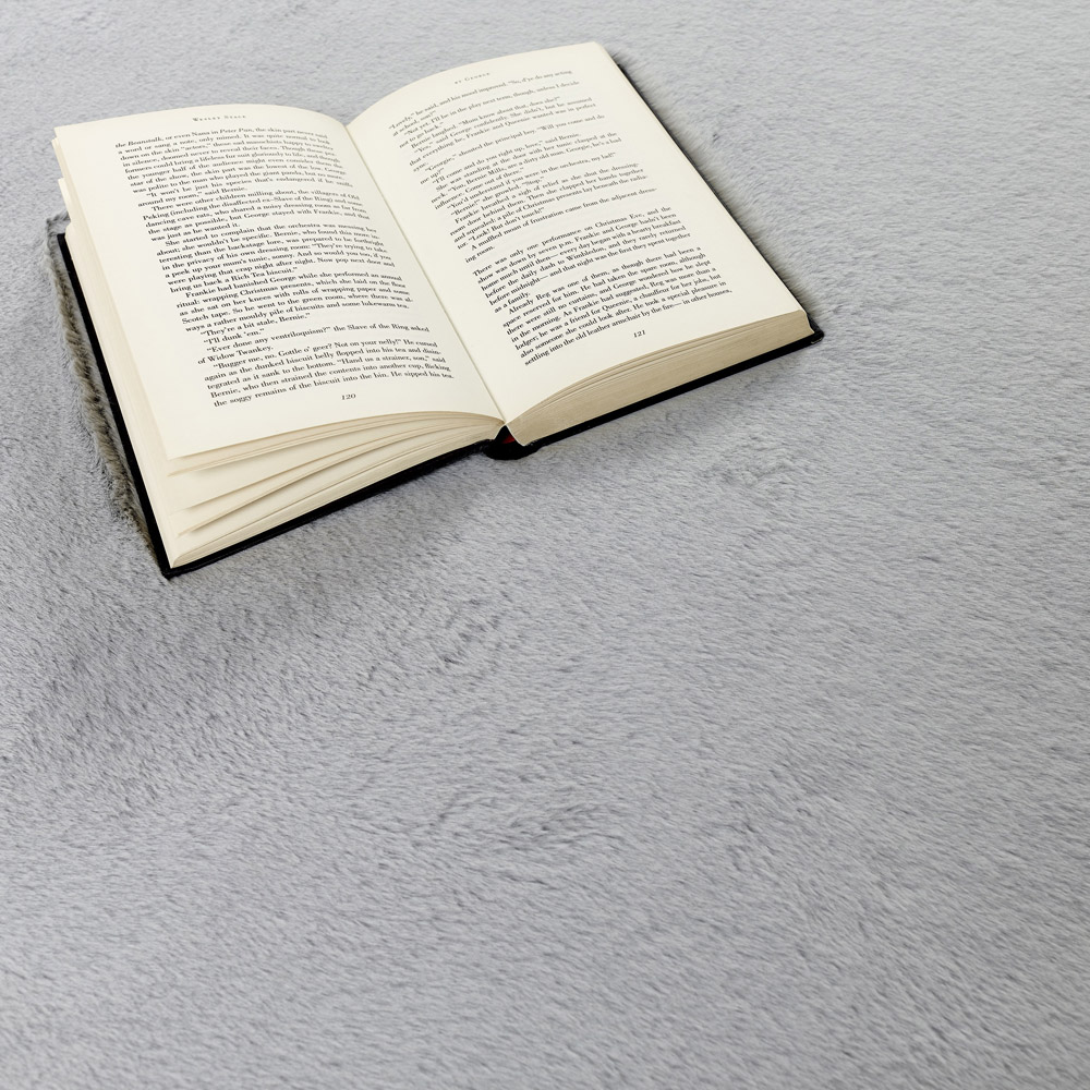 Origins My Washable Grey Faux Fur Rug 67 x 200cm Image 5