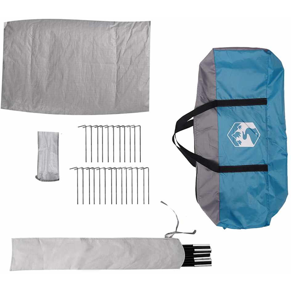 Walplus 6 Person Waterproof Tipi Family Tent Blue Image 6