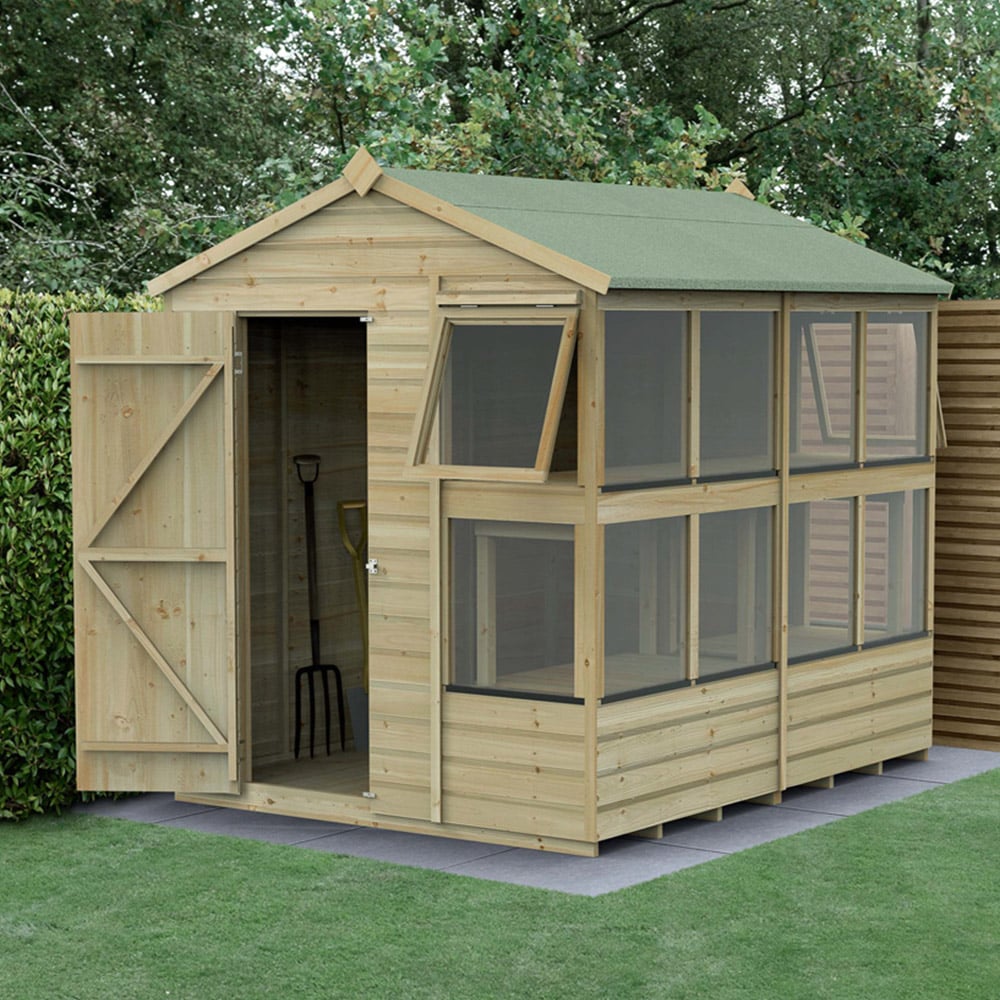 Forest Garden 8 x 6ft Single Door Shiplap Potting Shed Image 2