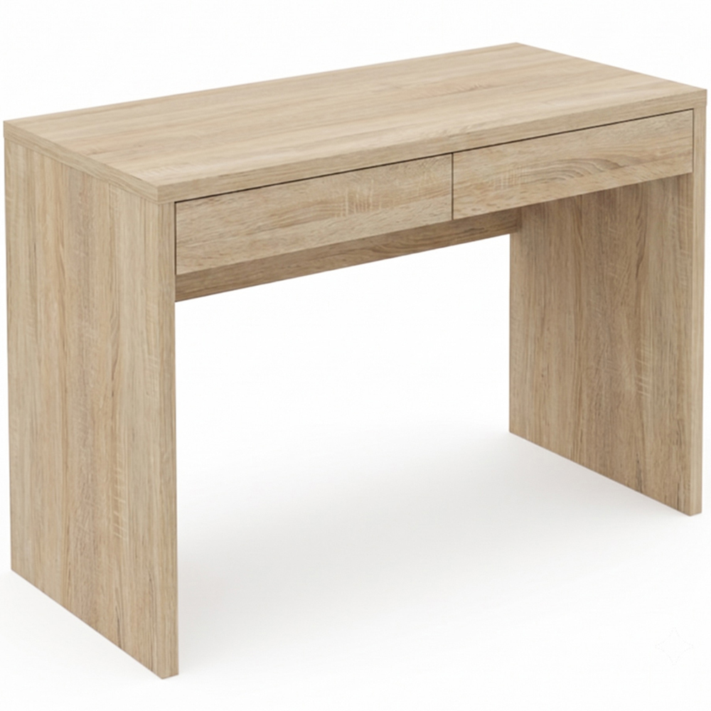 Shefa Line Vikko 2 Drawer Computer Desk Oak Image 2