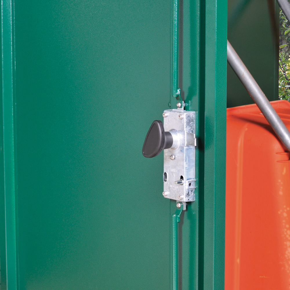 Asgard Trojan Plus 7 x 3ft Double Door Cream Bike and Garden Shed Image 4