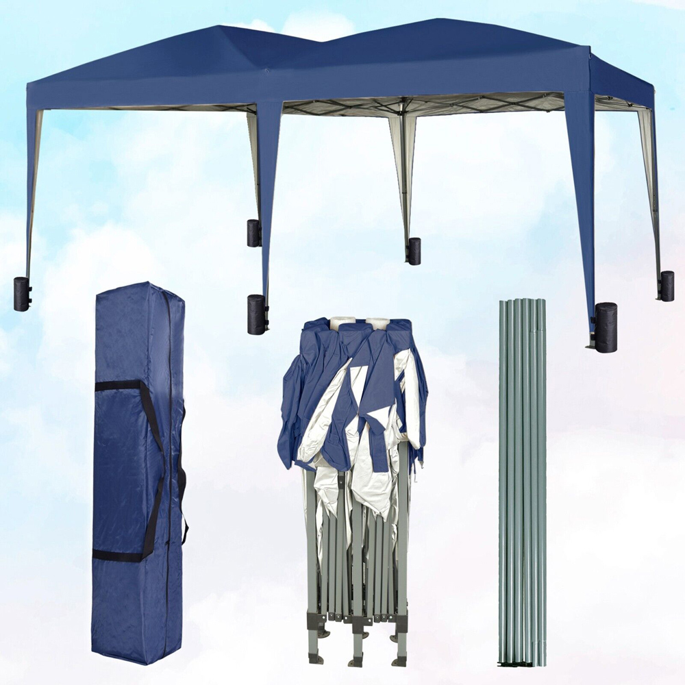 Blue 3 x 6m Pop Up Gazebo with Weight Bags Image 2