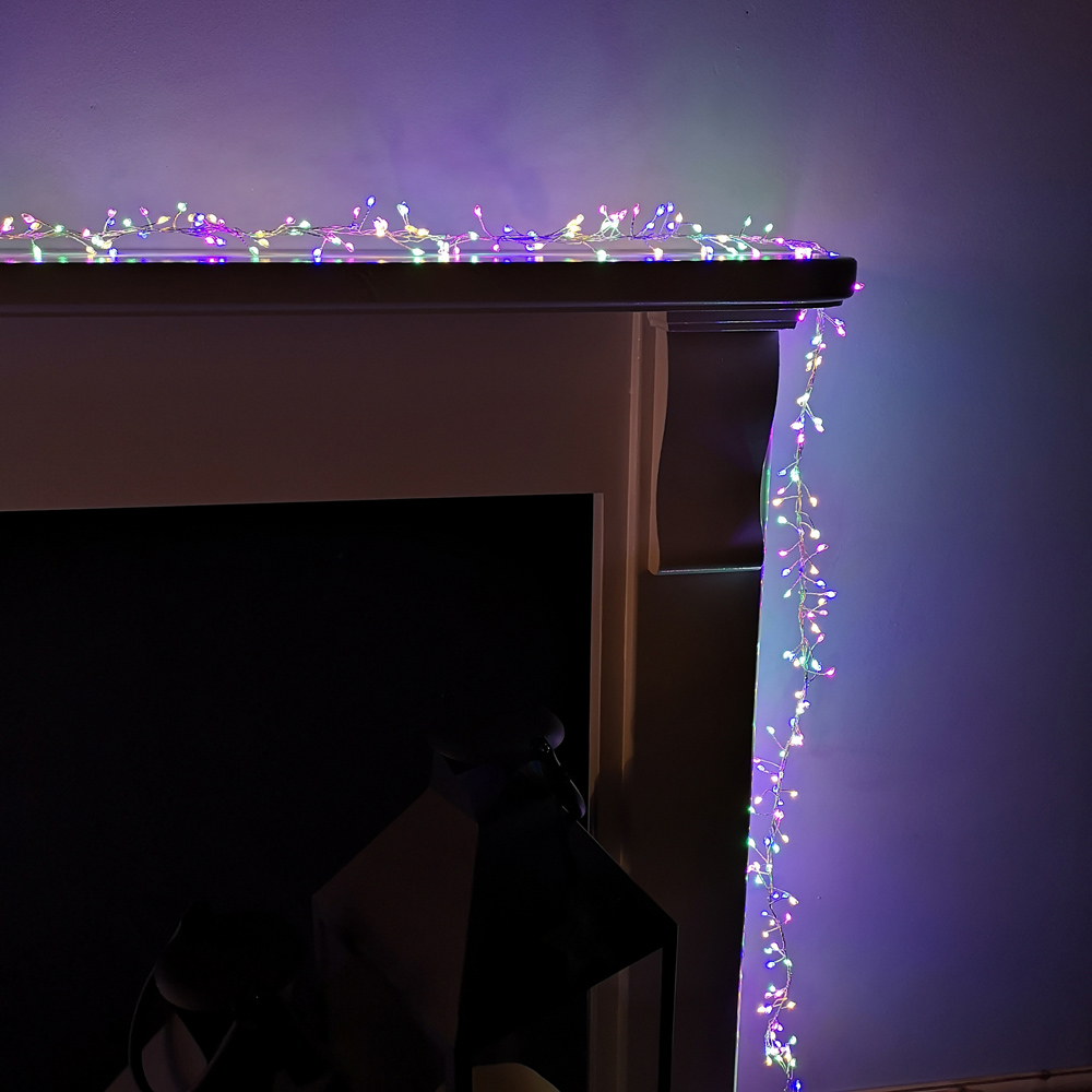 Premier UltraBrights 800 Multicolour LED Silver Pin Wire Christmas Cluster Light 5.5m Image 3