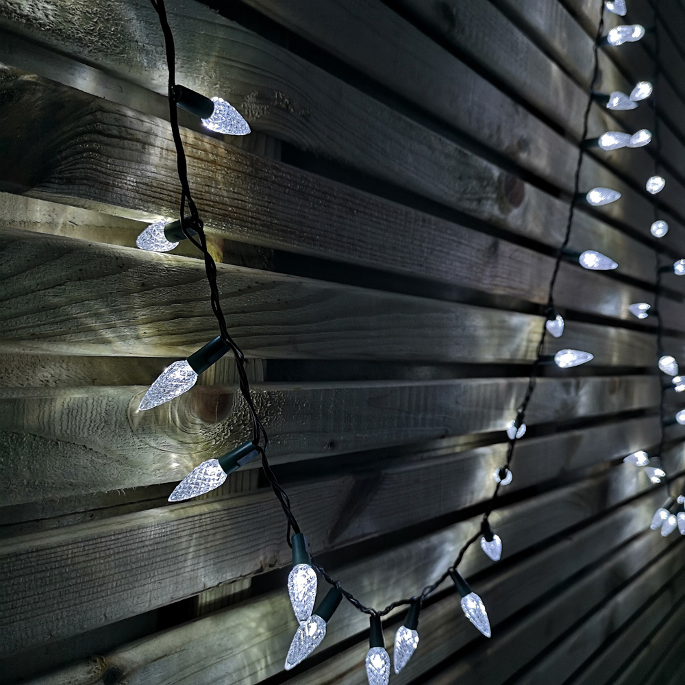 Samuel Alexander 150 White LED Pine Cone Multi-Function Green String Light 8m Image 1