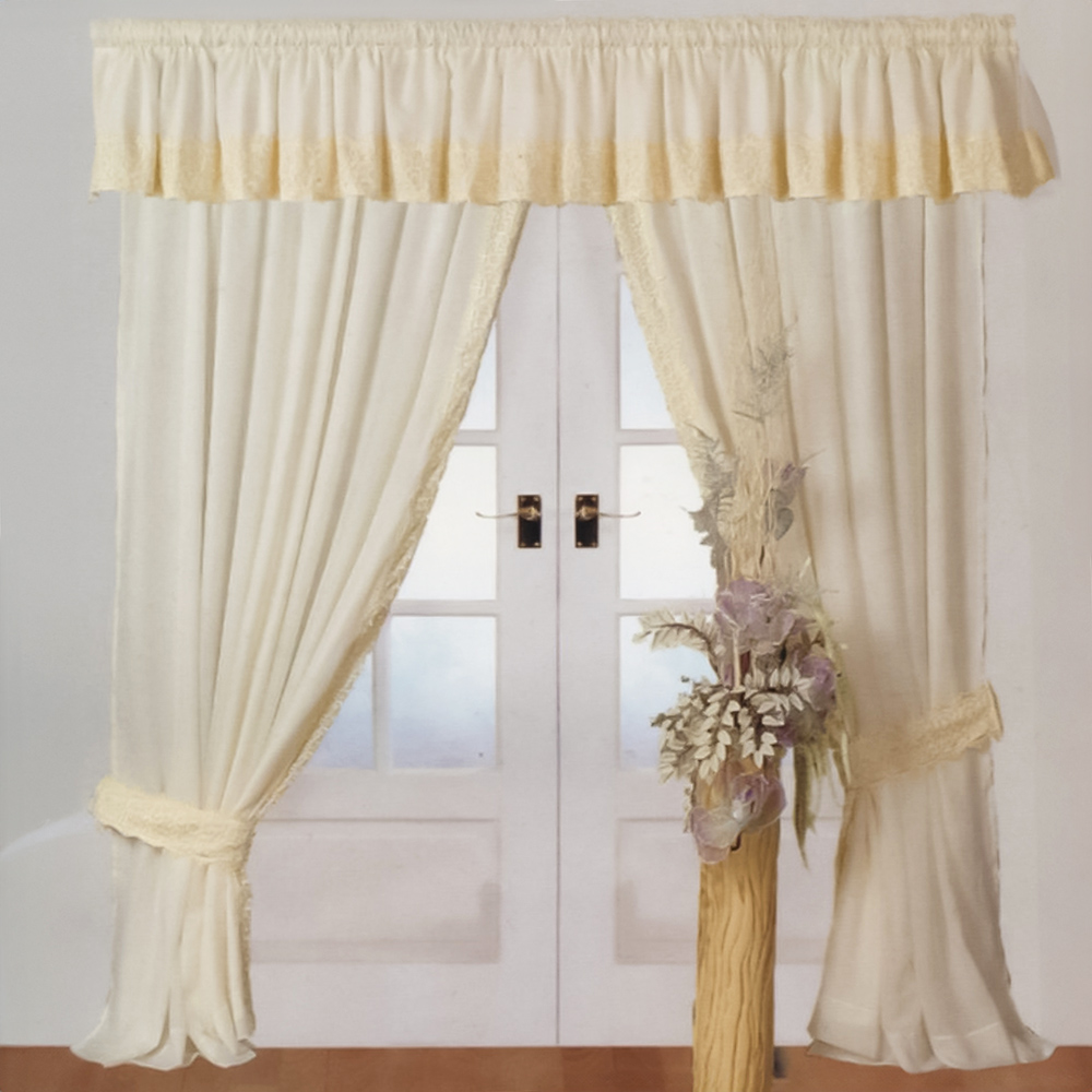 Intimates Celeste Cream Lined Curtains 168X137cm Image 1