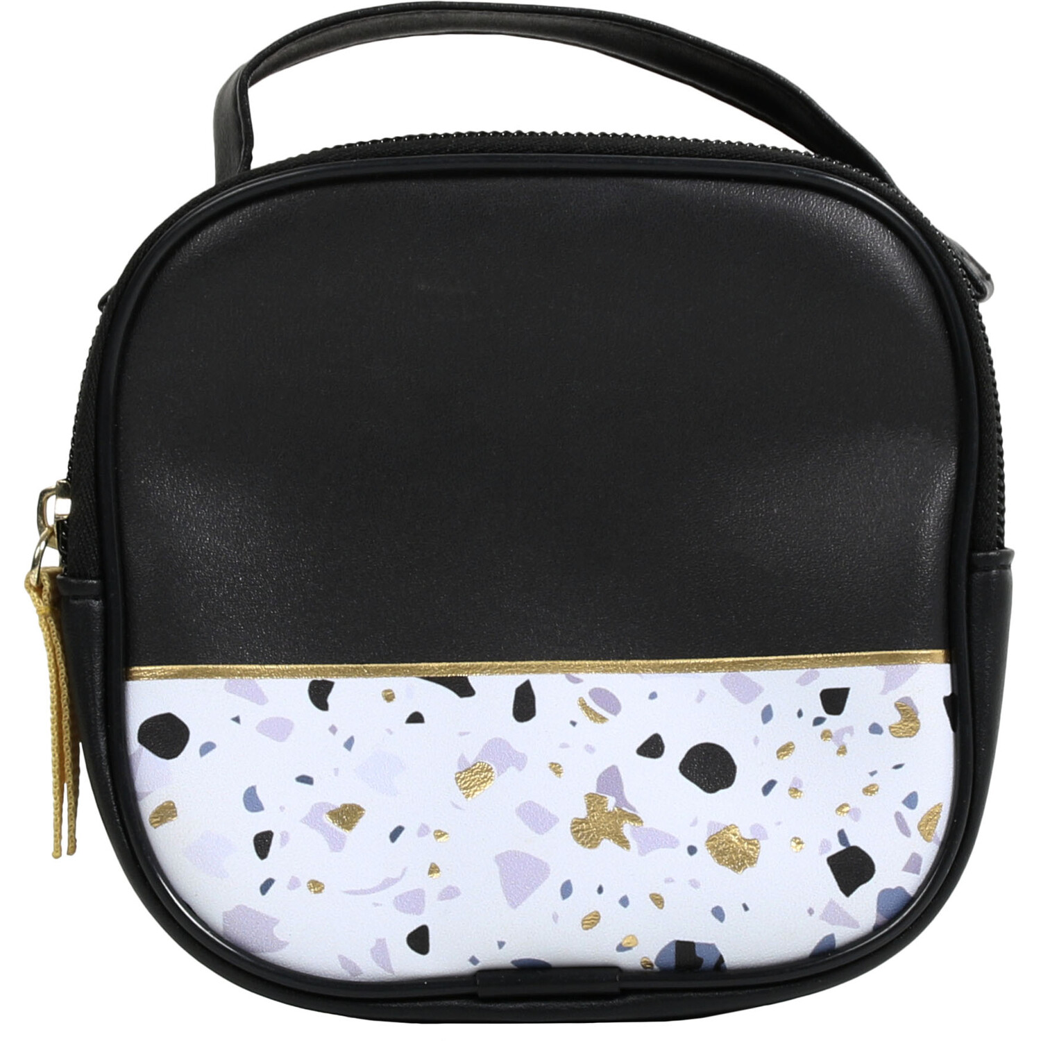 Black and Gold Terrazzo Mini stationery set Image 1