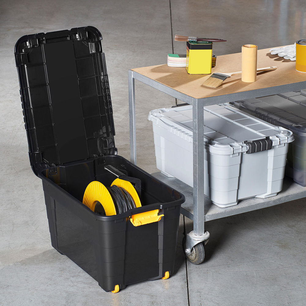 Flip and Store Box with Lid Black 60l Image 2