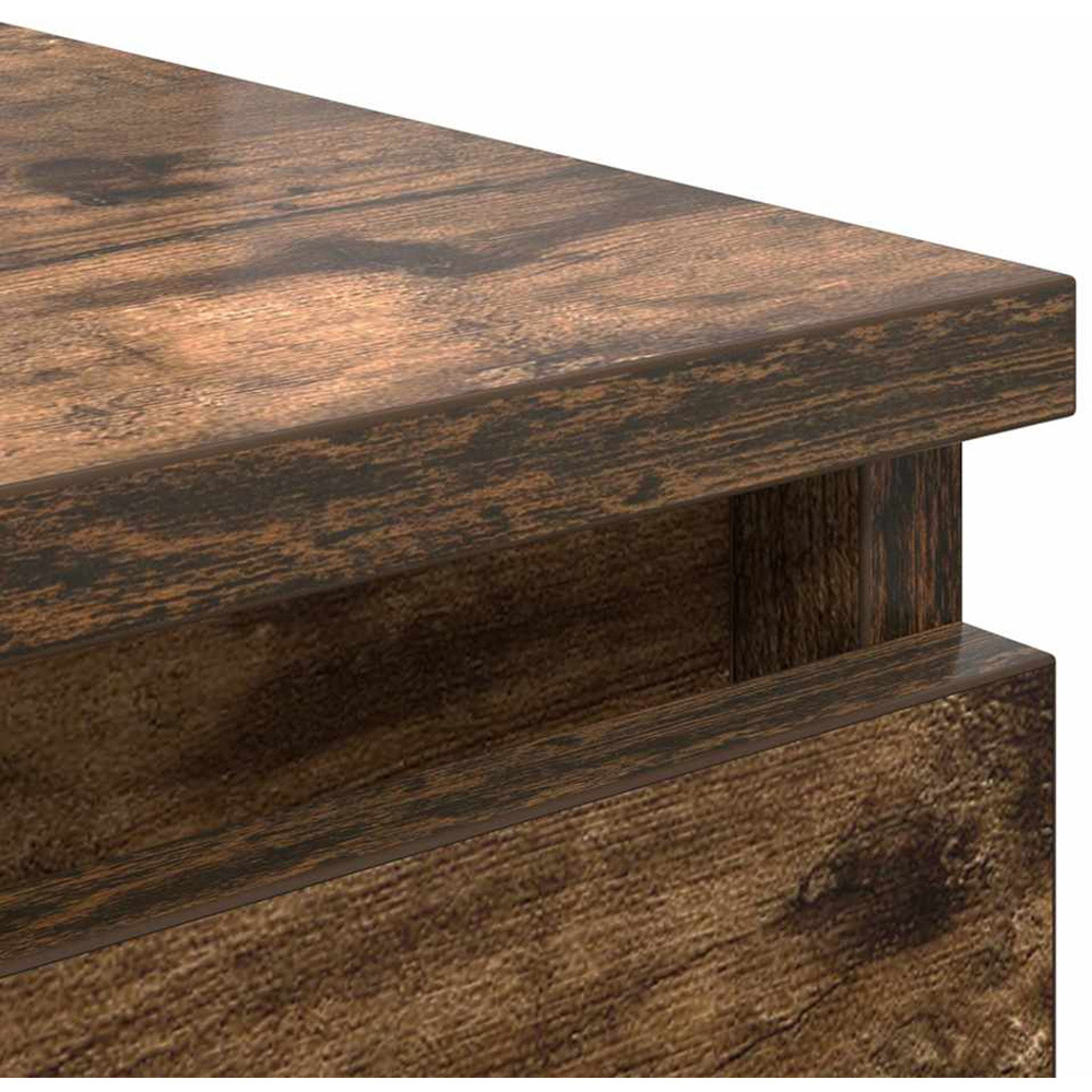 vidaXL 4 Drawer Smoked Oak Sideboard Image 6
