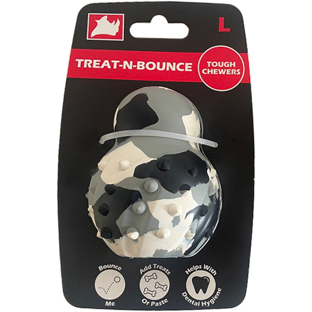 Treat n Bounce Chewy Dog Toy - Grey Image 1