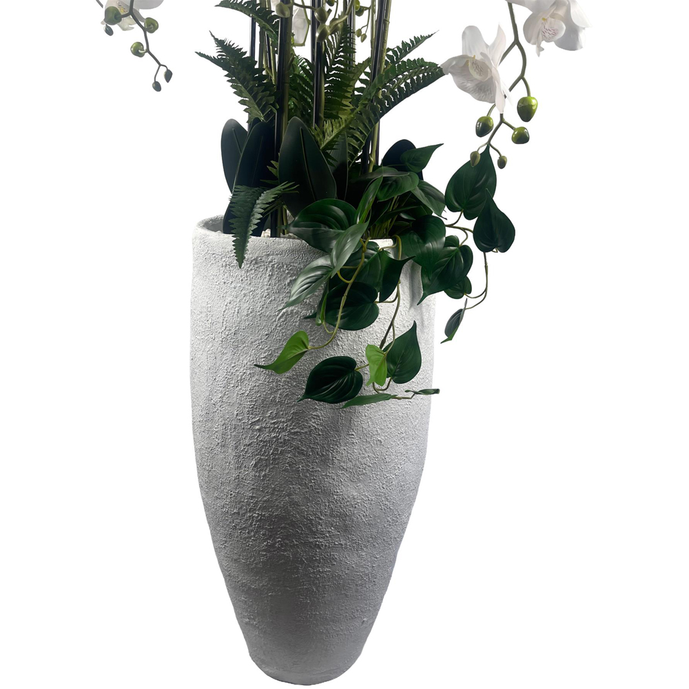Leaf White Orchid Display Artificial Plant in Pot 5ft Image 5