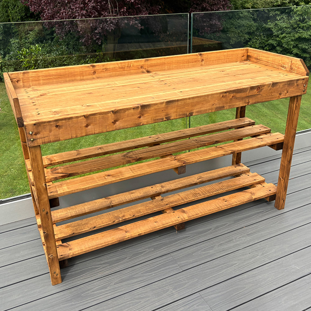 Charles Taylor Deluxe Davenport 3 Shelf Extra Large Utility BBQ Table Image 1