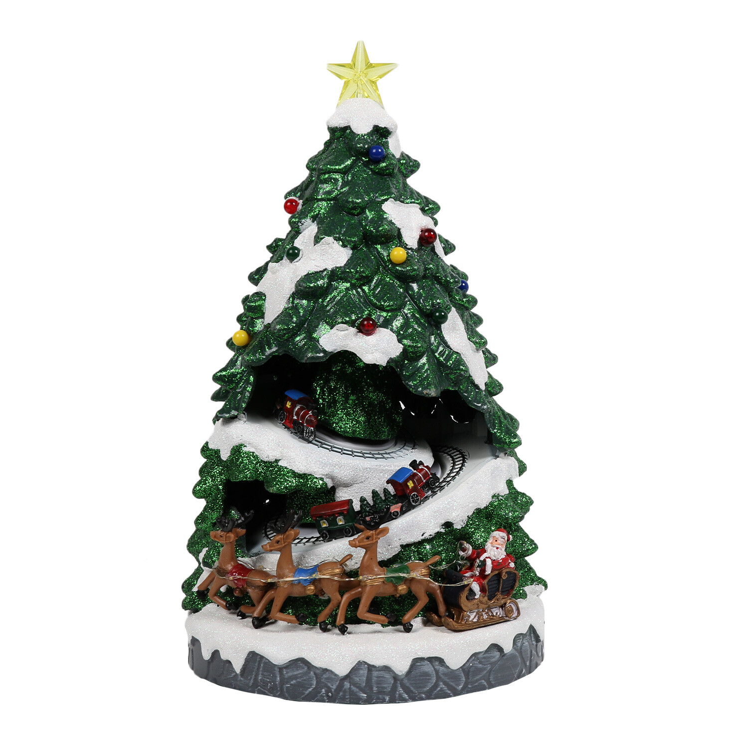 Christmas Tree Train Scene Decoration Image 2