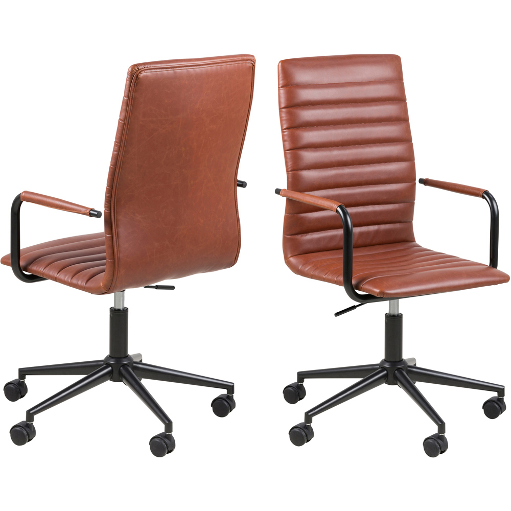 Florence Winslow Vintage Brandy Swivel Desk Chair Image 2