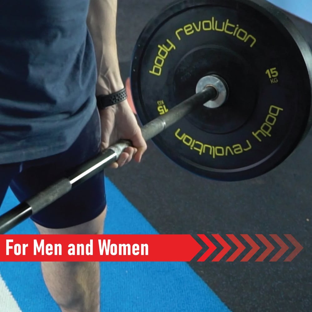 Body Revolution Olympic Black Bumper Plate Set 25kg 2 Pack Image 5