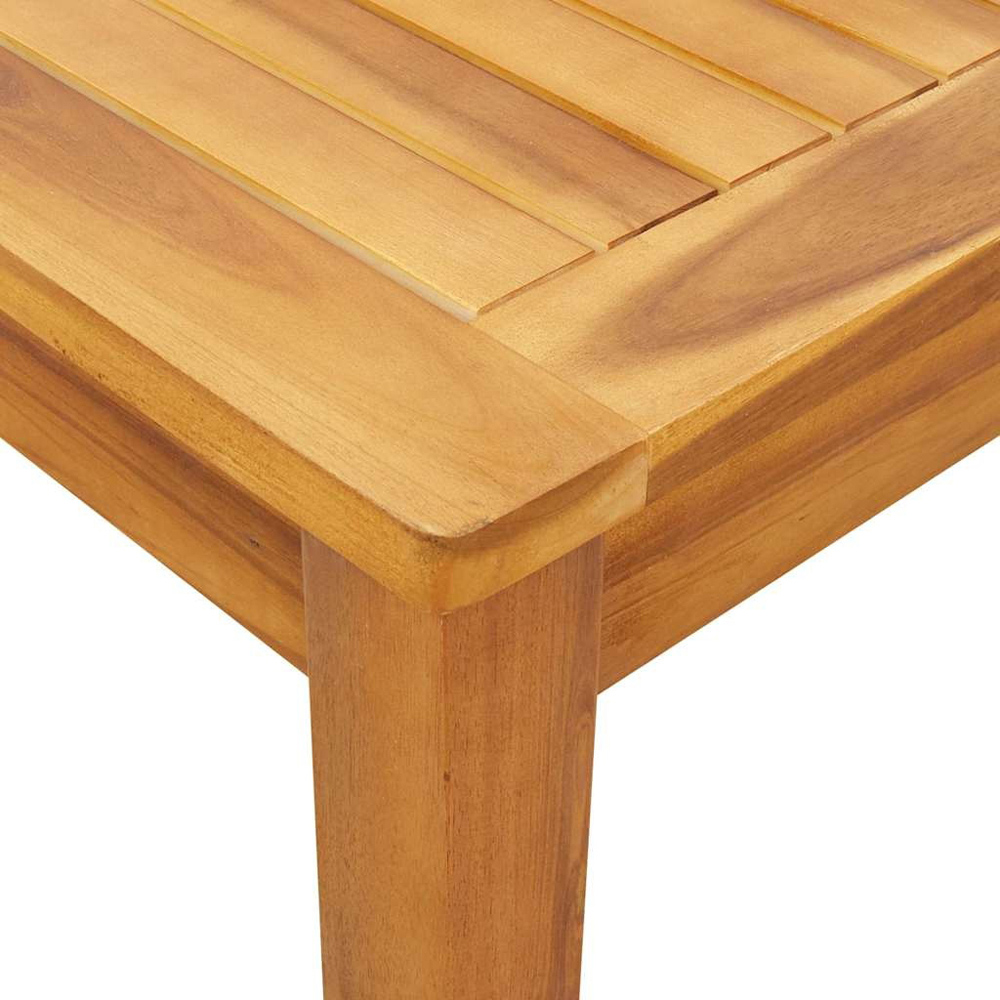 Walplus Medium Solid Acacia Wood Garden Table Image 7