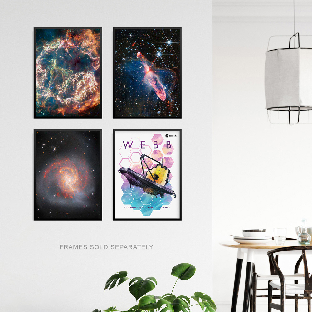 Artery8 NASA James Webb Space Telescope Clash of Titans Wall Art Print 30 x 41cm 4 Pack Image 3