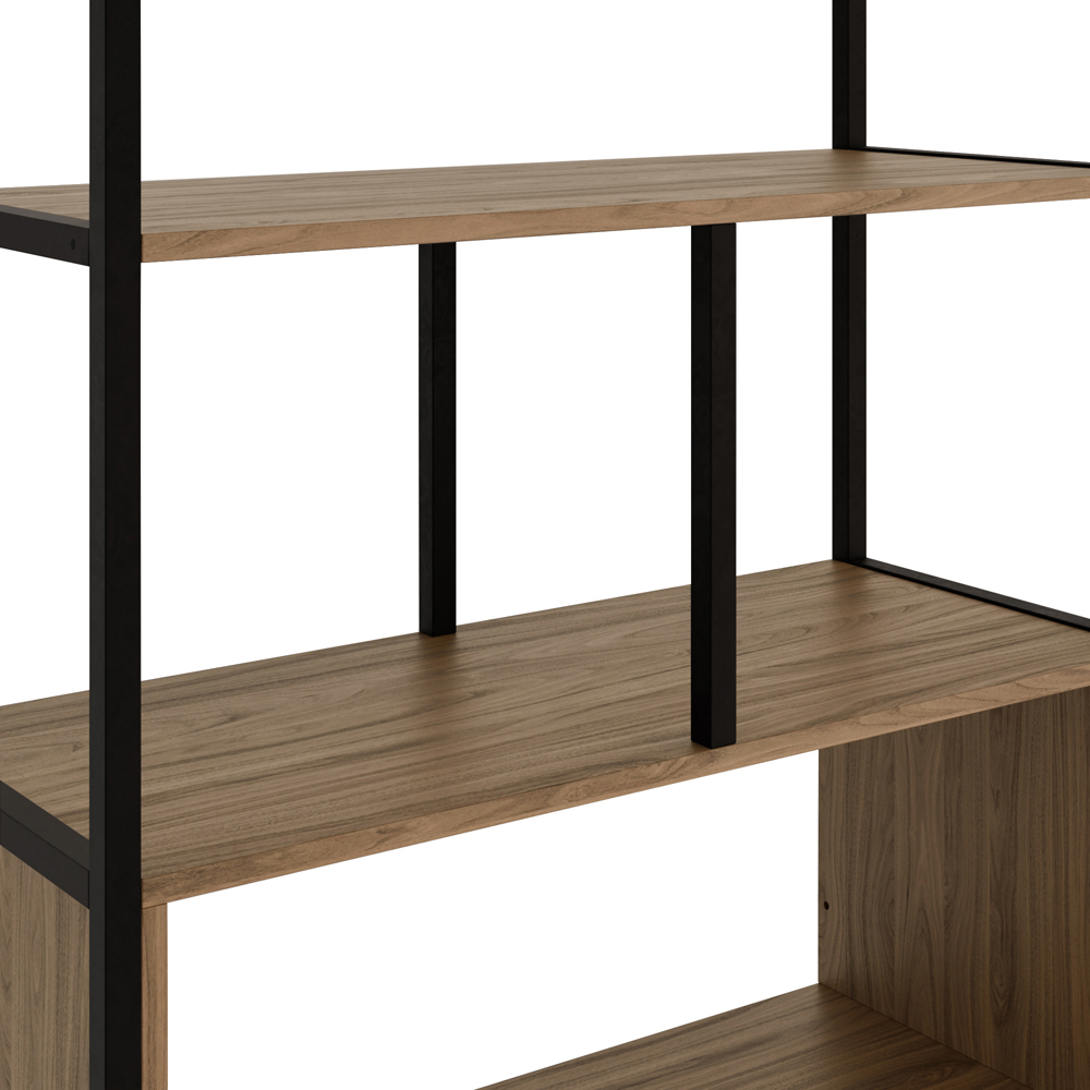 GFW Crue 5 Shelf Walnut Shelving Unit Image 5