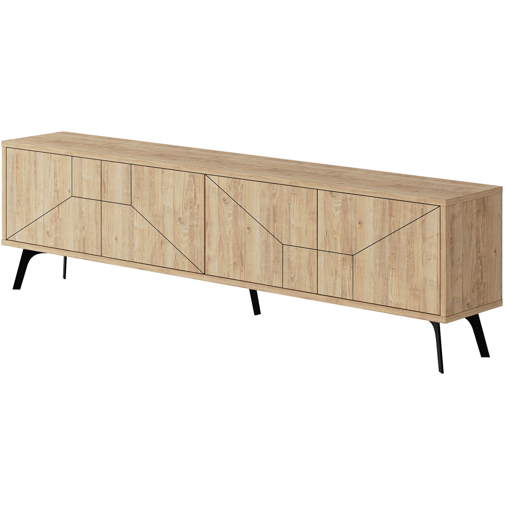 Decortie Dune 4 Door Oak TV Unit Image 2