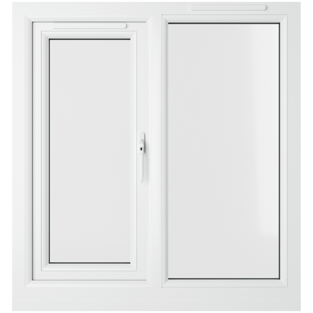 Crystal Black and White RH Side Hung Next to a Fixed Clear Double Glazed Window 905 x 965mm Image 3