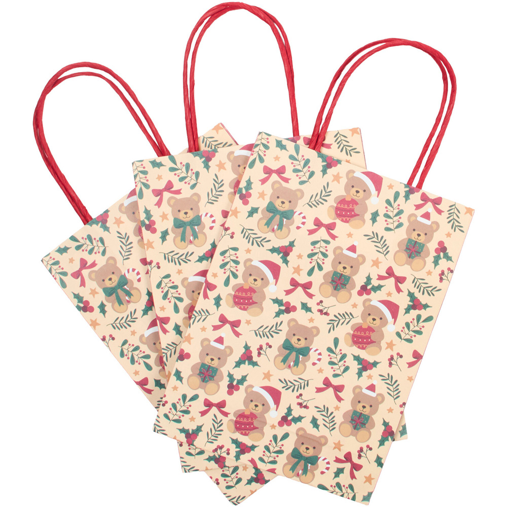 Pack of 10 Christmas Teddy Party Bags Image 6