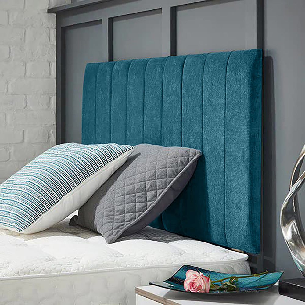 Eleganza Home Canter Small Double Teal Naples Strutted Headboard Image 2