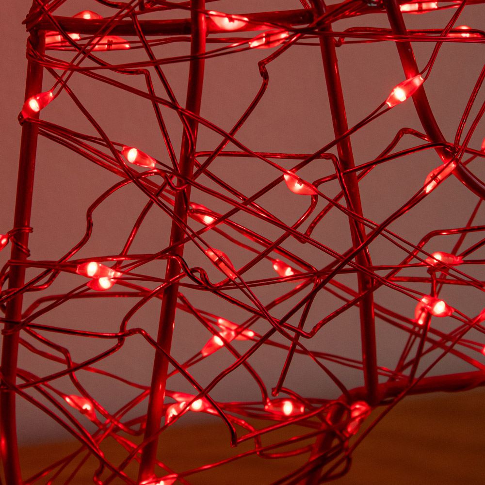 Samuel Alexander 650 Red LED Light-Up Red Christmas Bow 43cm Image 4