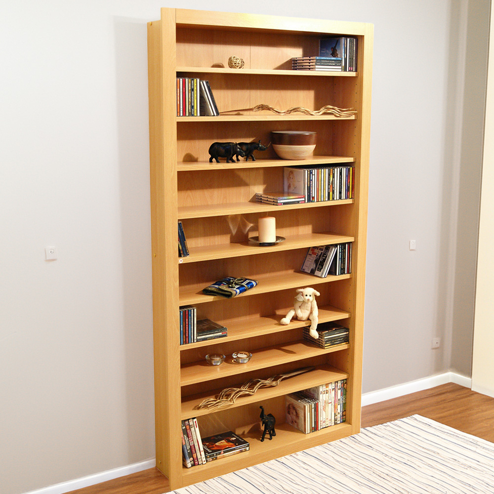 Watsons Baltimore Beech 9 Shelf CD and DVD Media Large Storage Unit Image 1