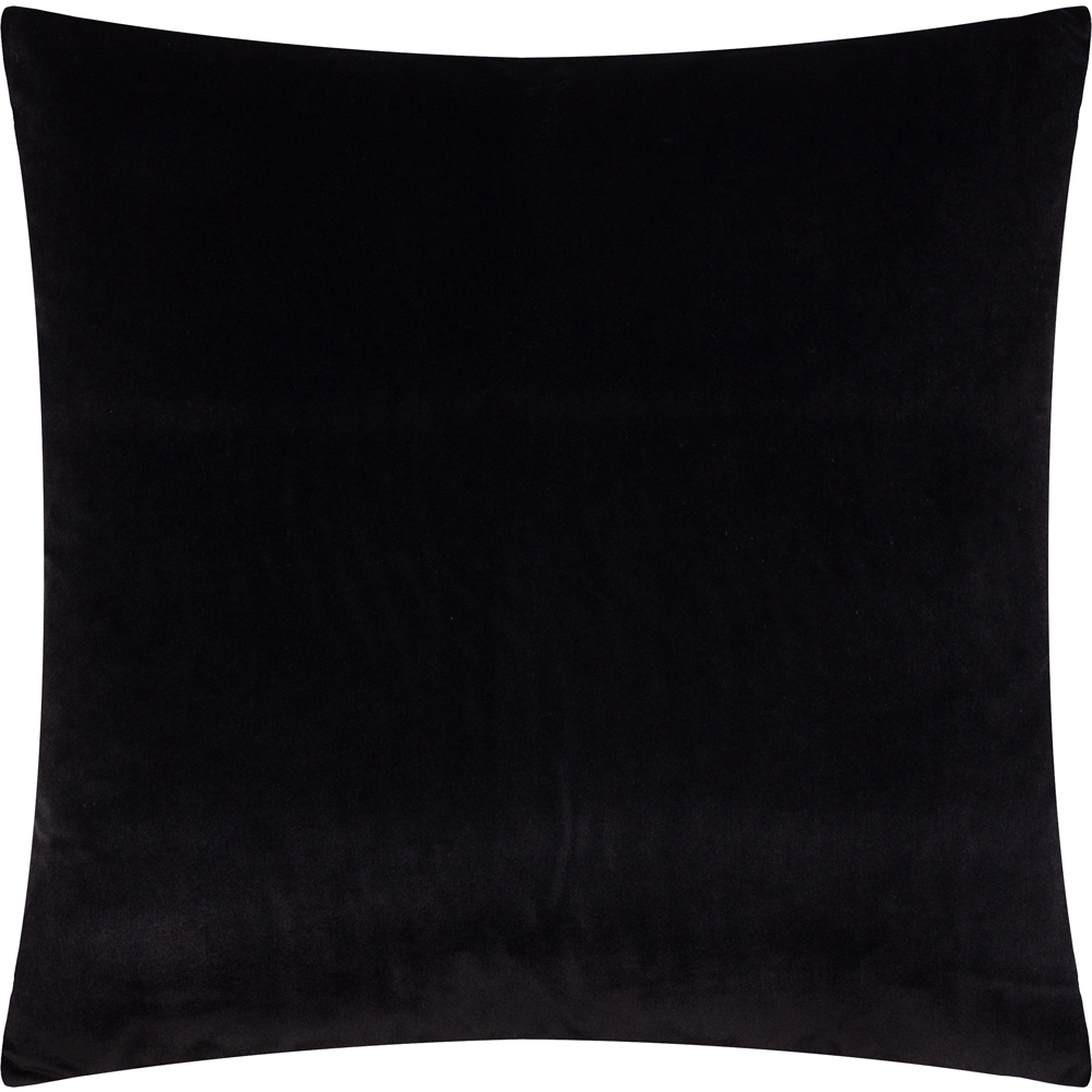 Paoletti Savoy Black Stripe Velvet Reversible Cushion 50 x 50cm Image 3