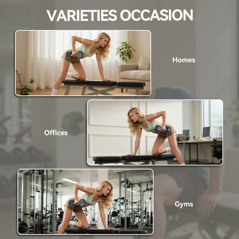 HOMCOM Black Portable Hexagonal Rubber Dumbbell Set 12.5kg 2 Pack Image 6