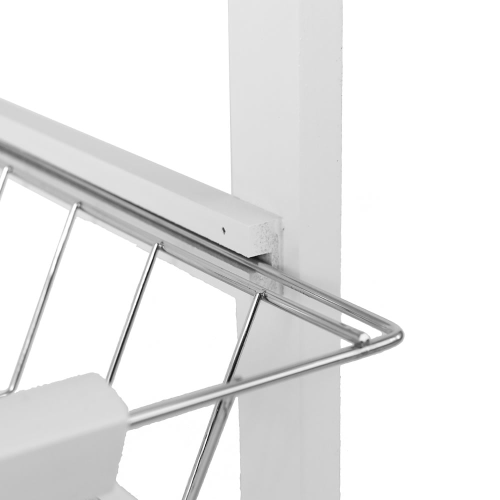 Chef Vida 4 Tier Wooden White Kitchen Trolley Image 6