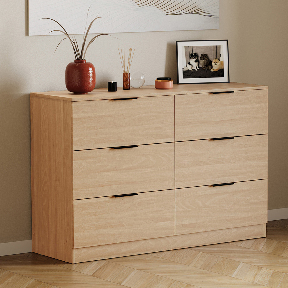 VIDA DESIGNS Trega 6 Drawer Pine Chest of Drawers Image 5