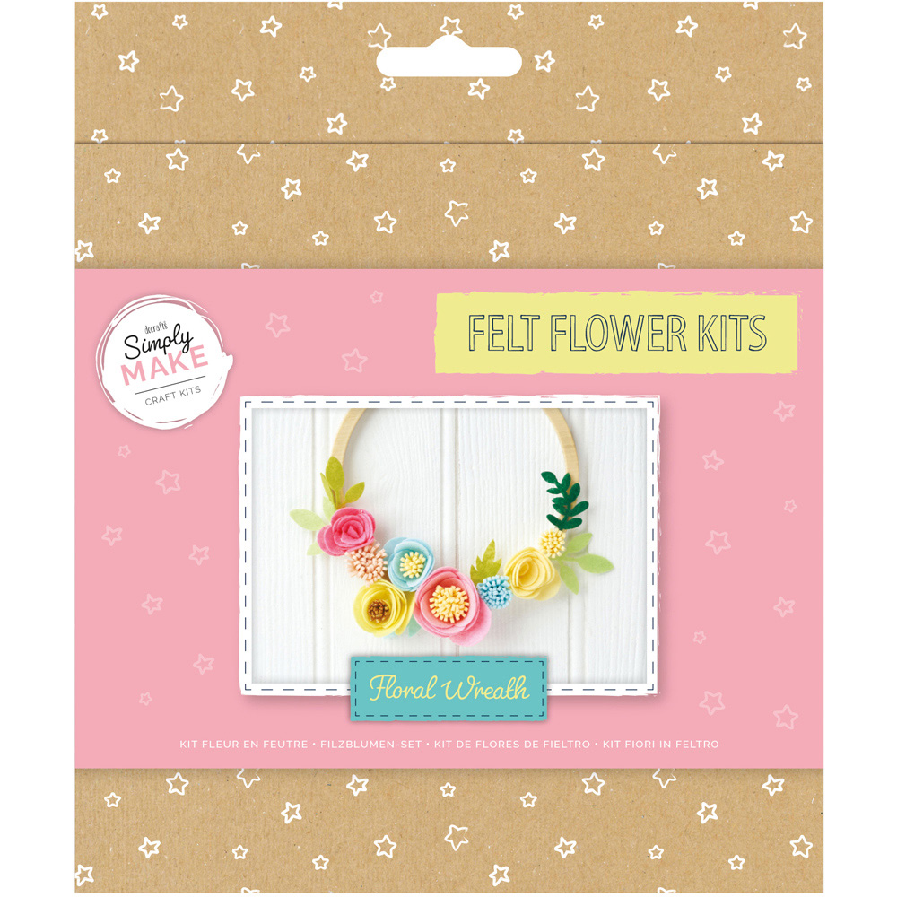 Simply Make Felt Flowers Floral Wreath Kit Image