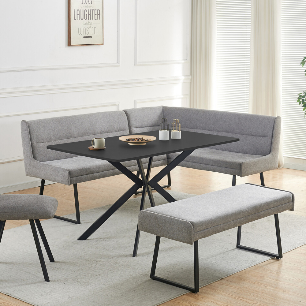 Monaco Corner Bench Grey Image 4