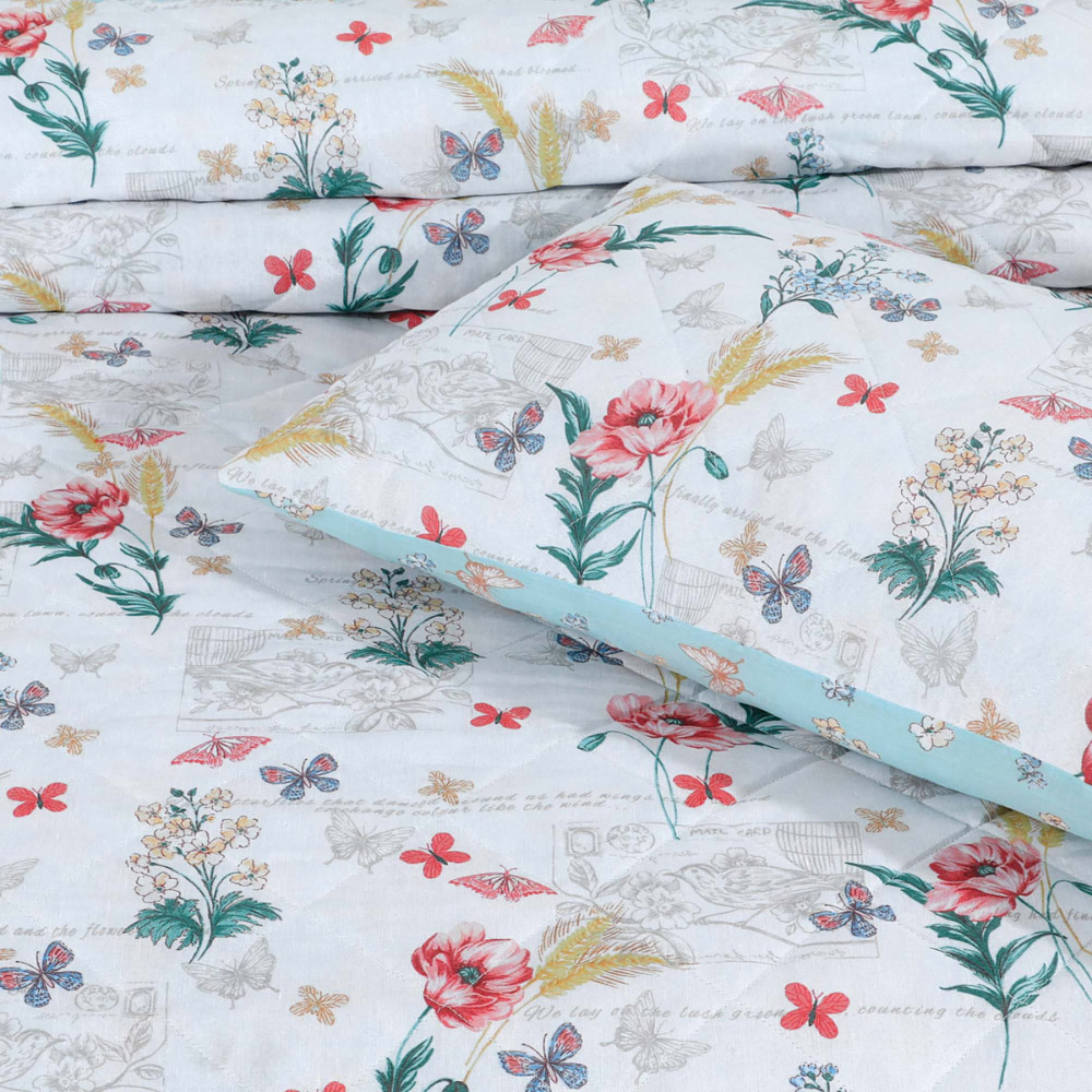 Velosso King Size Sacramento Floral Bedspread Set Image 2