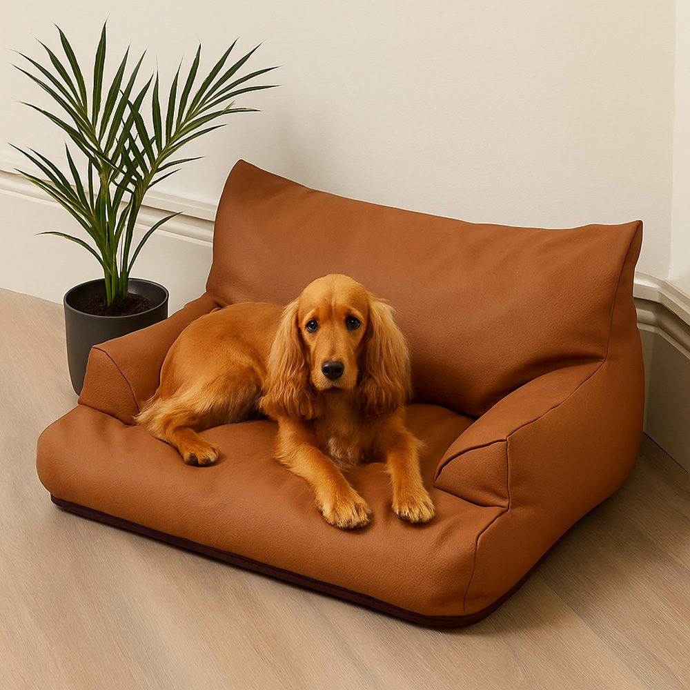 Avilo Medium Brown Waterproof Pet Bed Image 2