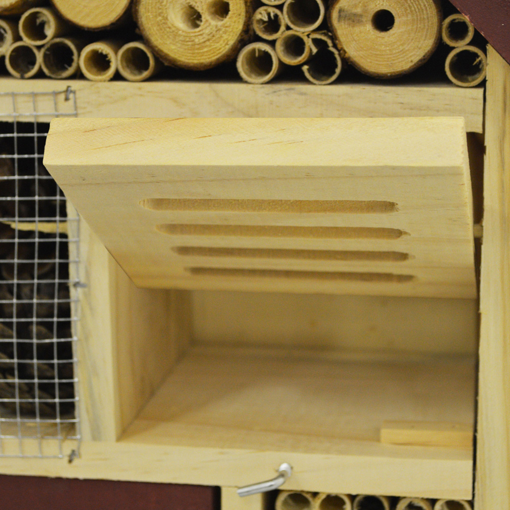 Watsons Bug 4 Storey Brown and Red Solid Wood Insect Hotel Image 3