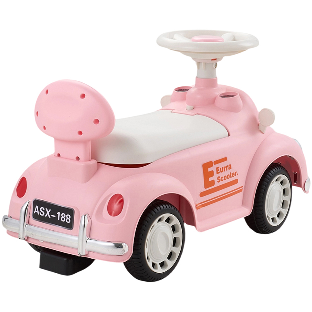 H&O Direct Pink Foot-to-Floor Kids Ride-On Car with Music Image 4